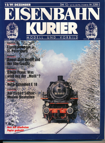 Div.  Eisenbahn-Kurier. Modell und Vorbild. hier: Heft 12/91 (Dezember 1991). 