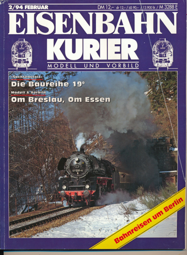 Div.  Eisenbahn-Kurier. Modell und Vorbild. hier: Heft 2/94 (Februar 1994). 