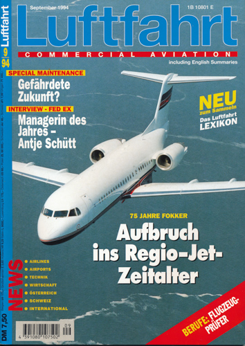   Luftfahrt Commercial Aviation. hier: Heft 9/1994. 