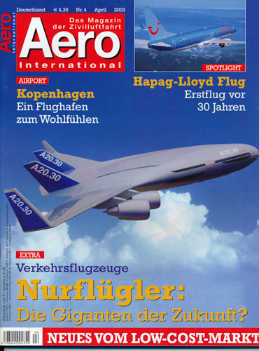   AERO International. Das Magazin der Zivilluftfahrt. hier: Heft 4 (April 2003). 