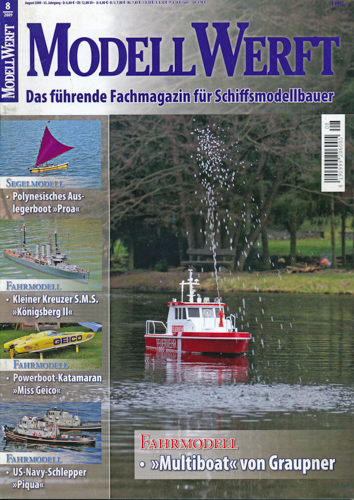   Modell-Werft. Das führende Fachmagazin für Schiffsmodellbauer. hier: Heft 8/2009. 