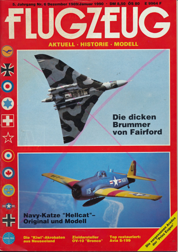   Flugzeug. Aktuell   Historie   Modell. hier: Heft 6/1989 (5. Jahrgang). 
