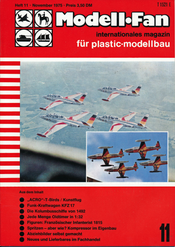   Modell-Fan. internationales magazin für plastic-modellbau. hier: Heft 11/1975. 