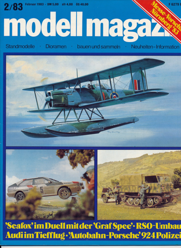   modell magazin. Standmodelle - Dioramen - bauen und sammeln - Neuheiten-Informationen. hier: Heft 2/1983. 