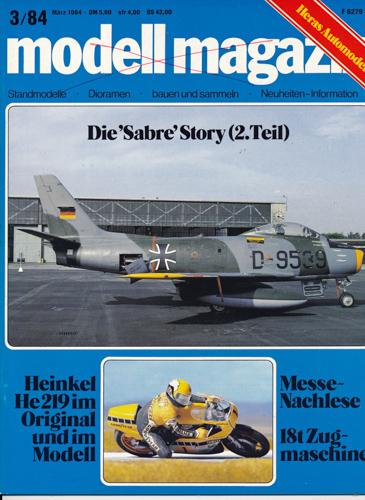  modell magazin. Standmodelle - Dioramen - bauen und sammeln - Neuheiten-Informationen. hier: Heft 3/1984. 