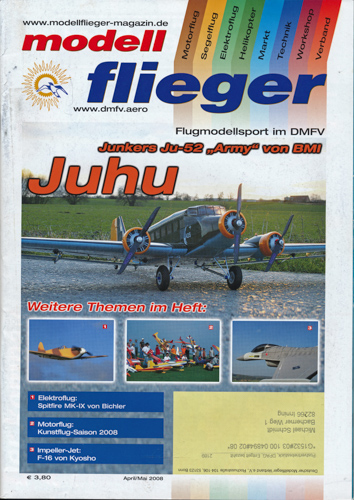  modellflieger. Flugnodellsport im DMFV. hier: Heft April/Mai 2008. 