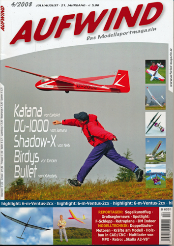   Aufwind. Modellsportmagazin. hier: Heft 4/2008. 