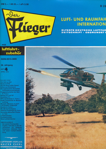 ZUERL, Walter (Hrg.)  Der Flieger. Luft- und Raumfahrt International. hier: Heft 4/1979 (59. Jahrgang). 