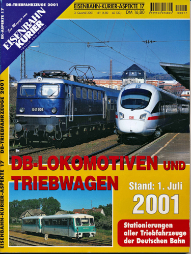   Eisenbahn-Kurier Aspekte Heft 17: DB-Lokomotiven und Triebwagen. Stand: 1. Juli 2001. Stationierung aller Triebfahrzeuge der Deutschen Bahn. 