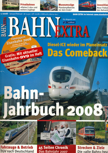   Bahn-Extra Heft 1/2008: Bahn-Jahrbuch 2008 (ohne DVD!). 