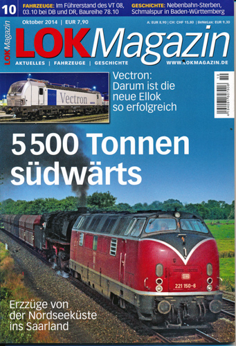   Lok Magazin Heft 10/2014: 5500 Tonnen südwärts. Erzzüge von der Nordseeküste ins Saarland. 