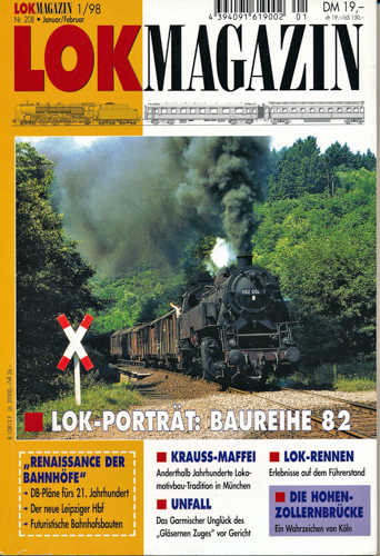   Lok Magazin Heft 1/98 (Nr. 208): Lok-Porträt: Baureihe 82 u.a.. 