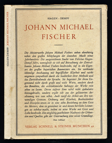 HAGEN-DEMPF, Felicitas  Der Zentralbaugedanke bei Johann Michael Fischer. 