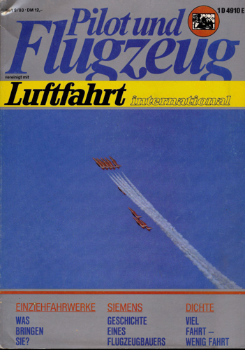   Pilot und Flugzeug. Luftfahrt International. hier: Heft 9/83. 