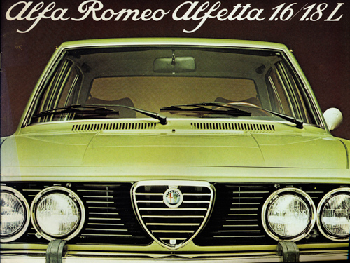   Prospekt Alfa Romeo Alfetta 1.6 / 1.8 L (Verkaufsprospekt). 