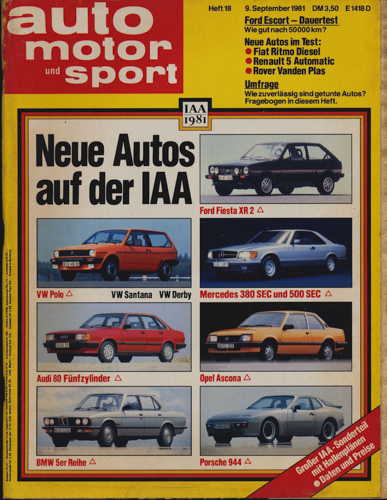   auto, motor und sport. hier: Heft 18/1981. 
