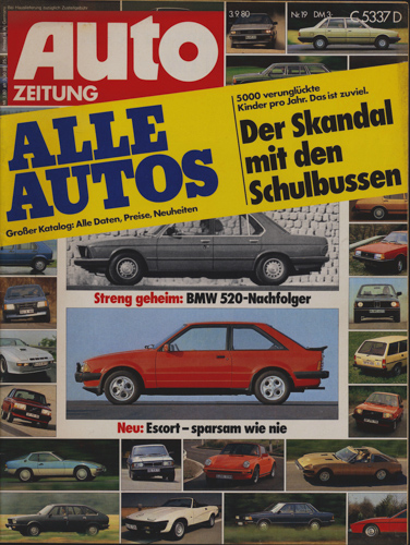   Auto Zeitung. hier: Heft 19/1980. 