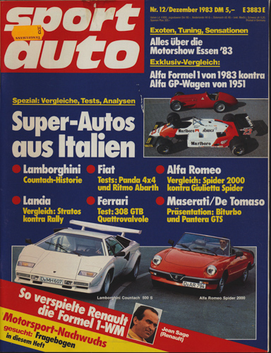   sport auto. hier: Heft 12/1983. 