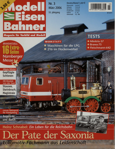  MODELLEISENBAHNER. Magazin für Vorbild und Modell Heft 3/2006 (55. Jahrgang). 