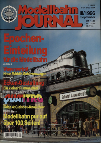   Modellbahn Journal Heft III/1996 (September 1996). 