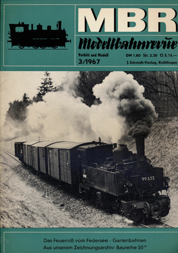   MBR Modellbahnrevue Heft 3/1967. 