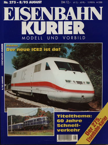   Eisenbahn-Kurier Heft Nr. 275 (8/1995 August). 