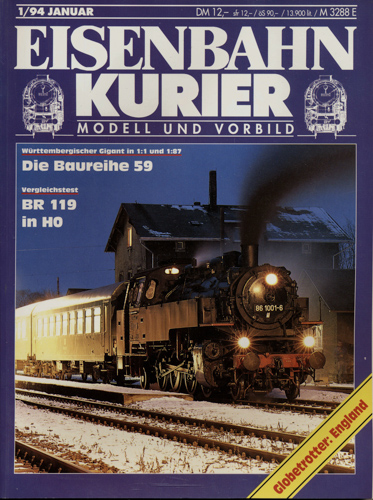  Eisenbahn-Kurier Heft Nr. 1/94 (Januar 1994). 