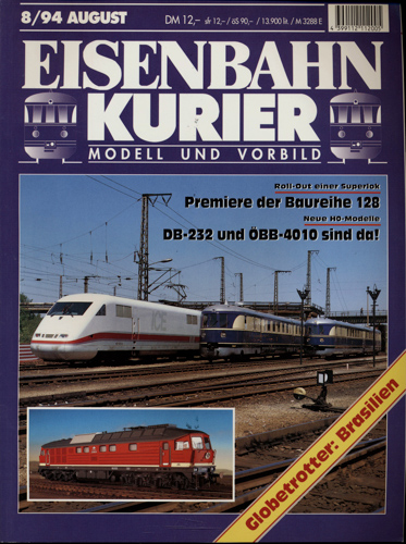   Eisenbahn-Kurier Heft Nr. 8/94 (August 1994). 