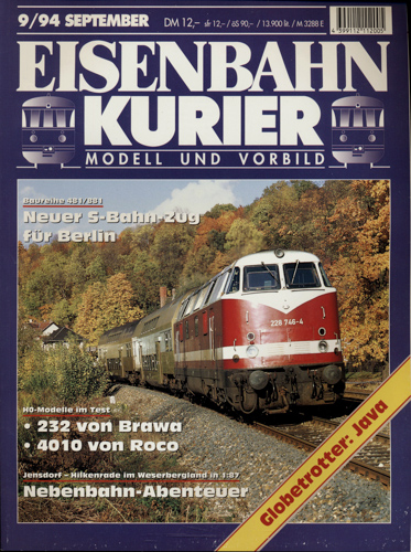   Eisenbahn-Kurier Heft Nr. 9/94 (September 1994). 