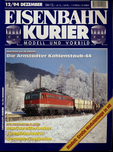   Eisenbahn-Kurier Heft Nr. 12/94 (Dezember 1994). 