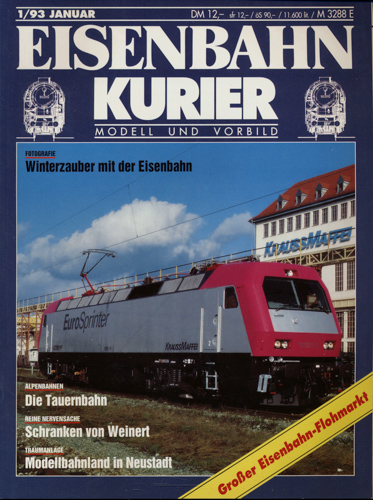   Eisenbahn-Kurier Heft Nr. 1/93 (Januar 1993). 