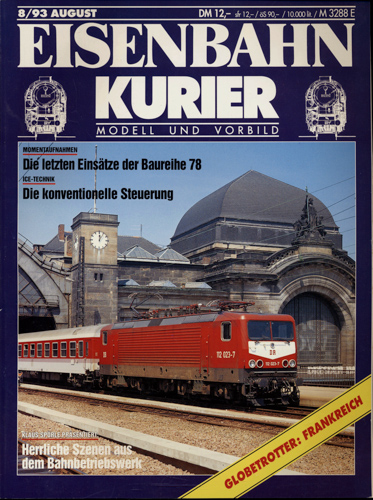   Eisenbahn-Kurier Heft Nr. 8/93 (August 1993). 
