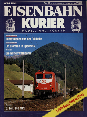   Eisenbahn-Kurier Heft Nr. 6/92 (Juni 1992). 