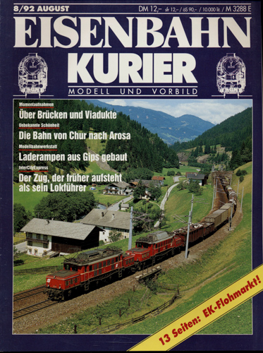   Eisenbahn-Kurier Heft Nr. 8/92 (August 1992). 