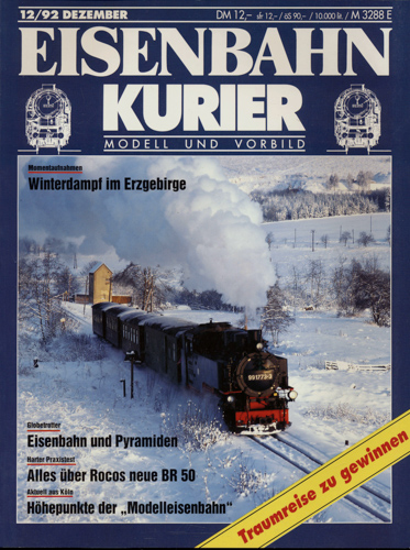   Eisenbahn-Kurier Heft Nr. 12/92 (Dezember 1992). 