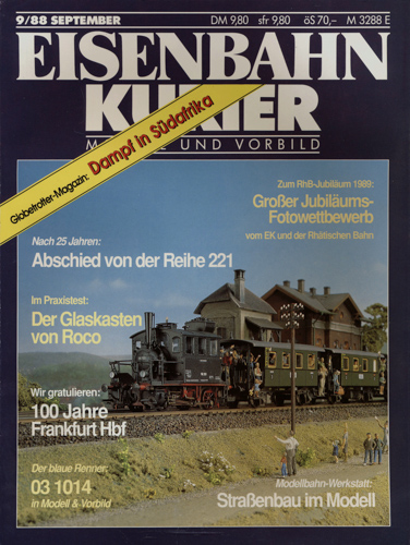   Eisenbahn-Kurier Heft Nr. 9/88 (September 1988). 