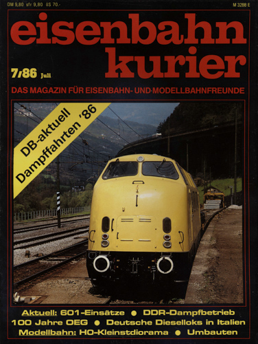   Eisenbahn-Kurier Heft Nr. 7/86 (Juli 1986). 