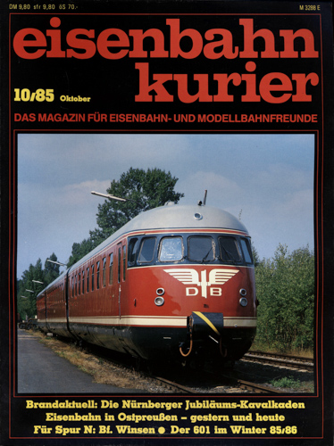   Eisenbahn-Kurier Heft Nr. 10/85 (Oktober 1985). 
