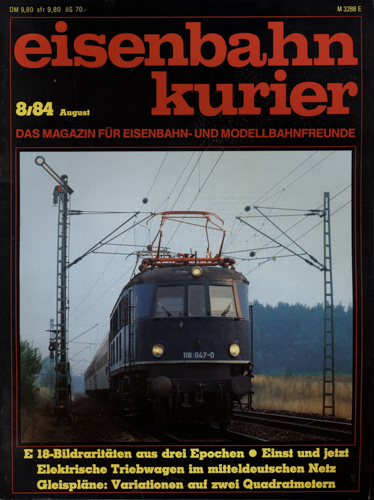   Eisenbahn-Kurier Heft Nr. 8/84 (August 1984). 