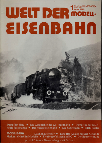   Welt der Modell+Eisenbahn Heft 1 Januar 1978. 