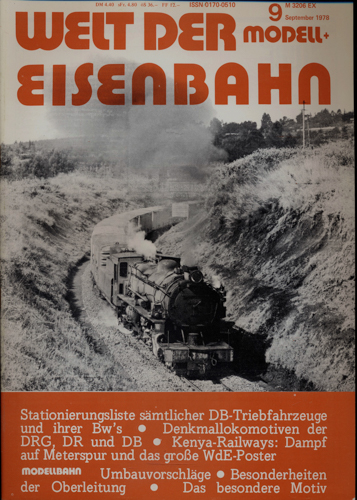   Welt der Modell+Eisenbahn Heft 9 September 1978. 