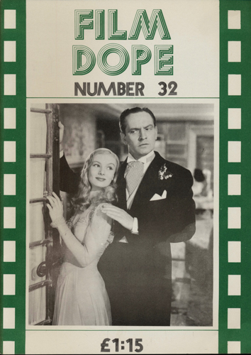   Film Dope No. 32 (March 1985). 