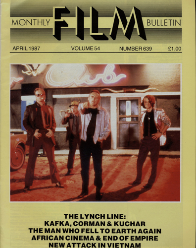   Monthly Film Bulletin No. 639 / April 1987 (vol. 54). 