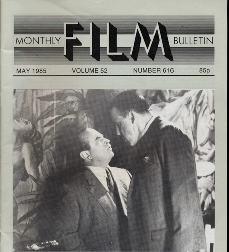   Monthly Film Bulletin No. 616 / May 1985 (vol. 52). 