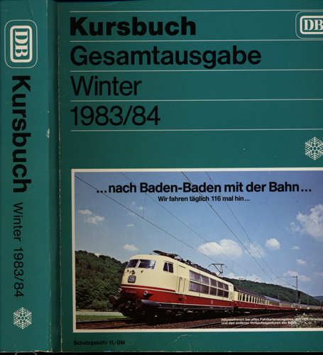   Kursbuch Deutsche Bundesbahn Winter 1983/84. Gesamtausgabe. 