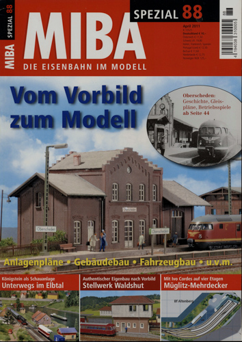   MIBA Spezial Heft 88 (April 2011): Vom Vorbild zum Modell. Anlagenpläne, Gebäudebau, Fahrzeugbau u.v.m. 