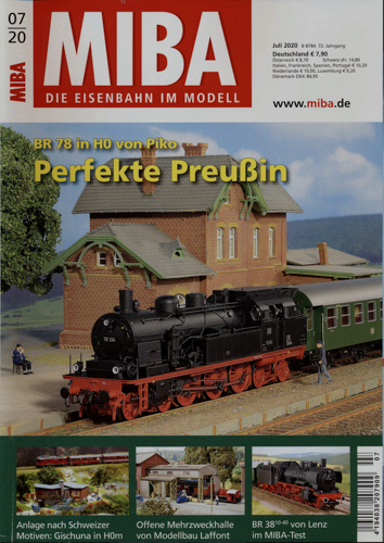   MIBA. Die Eisenbahn im Modell Heft 7/2020: Perfekte Preußin. BR 78 in H0 von Piko. 