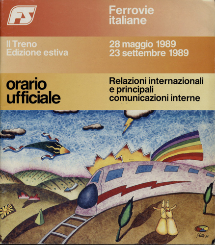   Ferrovie italiane. Orario ufficiale: Relazioni internazionali e principali comunicazioni interne 23 maggio 1989 - 23 settembre 1989. 