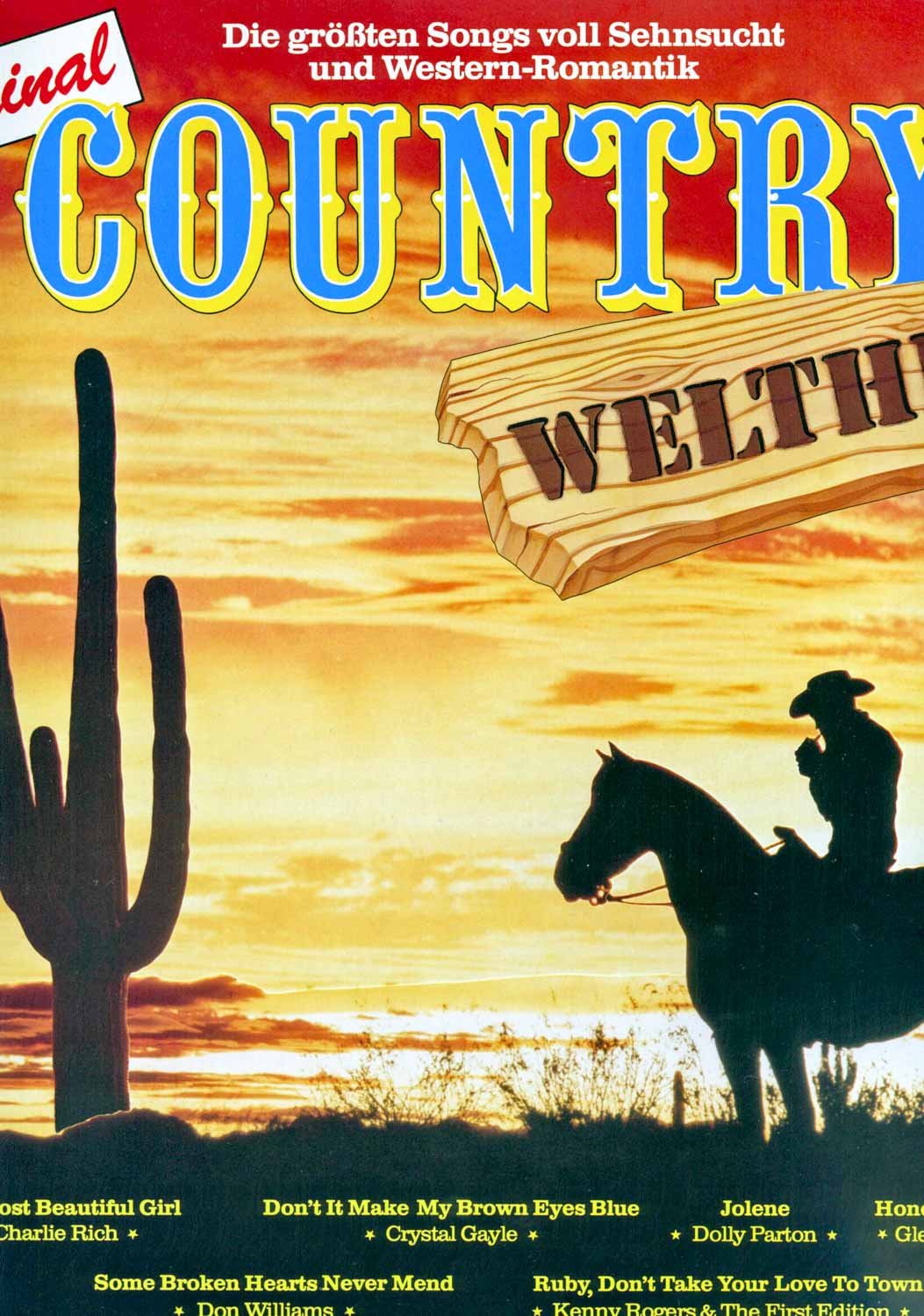 Div. (Sampler)  Original Country Welthits. Die größten Songs voll Sehnsucht und Western-Romantik (LC 2769)  *LP 12'' (Vinyl)*. 