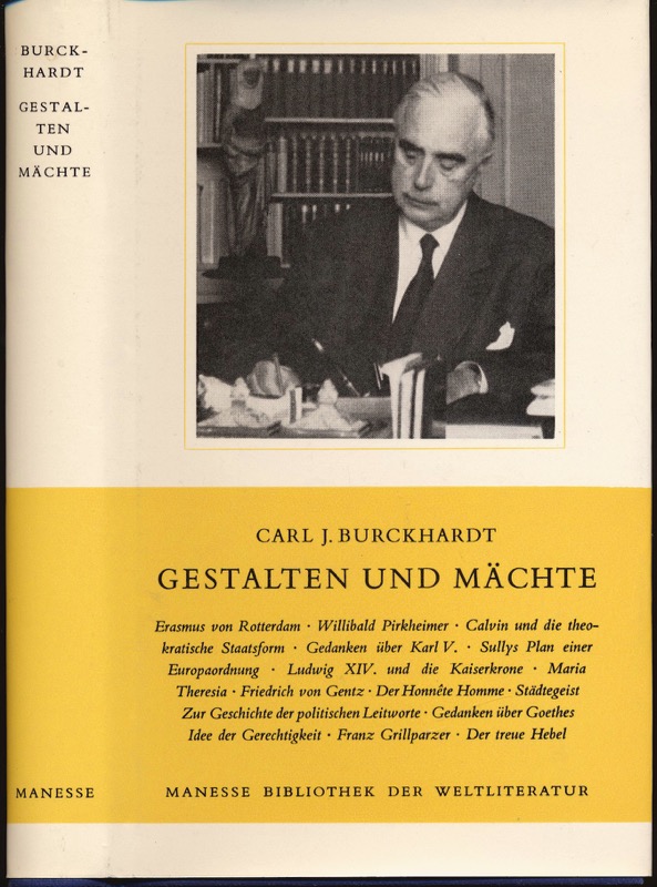 BURCKHARDT, Carl J.  Gestalten und Mächte. 